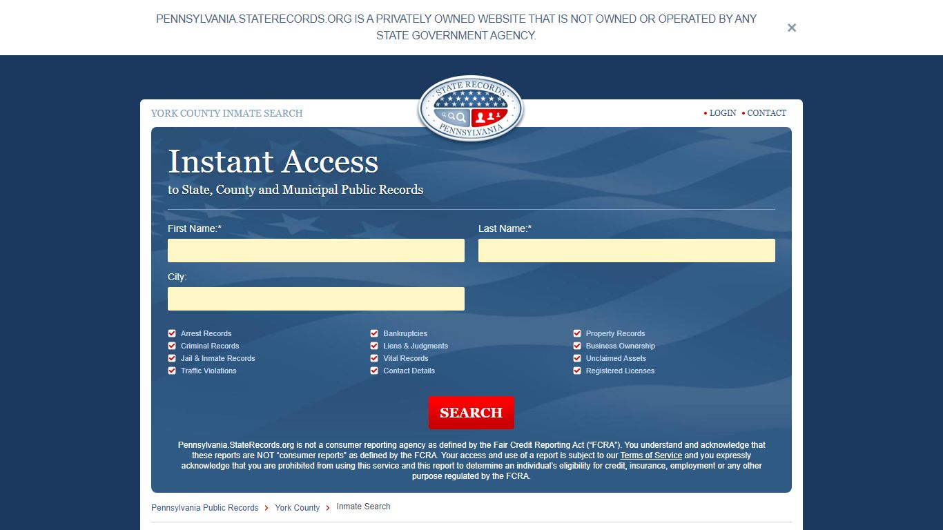 York County, Pennsylvania Inmate Search | StateRecords.org